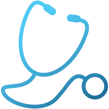 Physicians icon - blue stethoscope