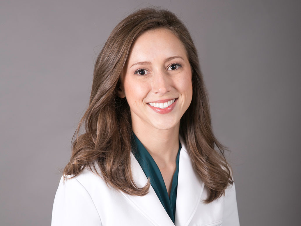 Picture of Jessica Kantrales, PA-C in white lab coat