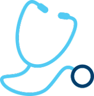 Physicians icon - blue stethoscope