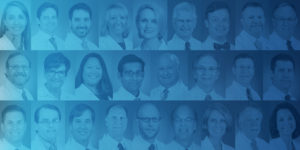 Alabama Medical Group June Physician montage image with a blue filter