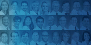 Alabama Medical Group June Physician montage image with a blue filter
